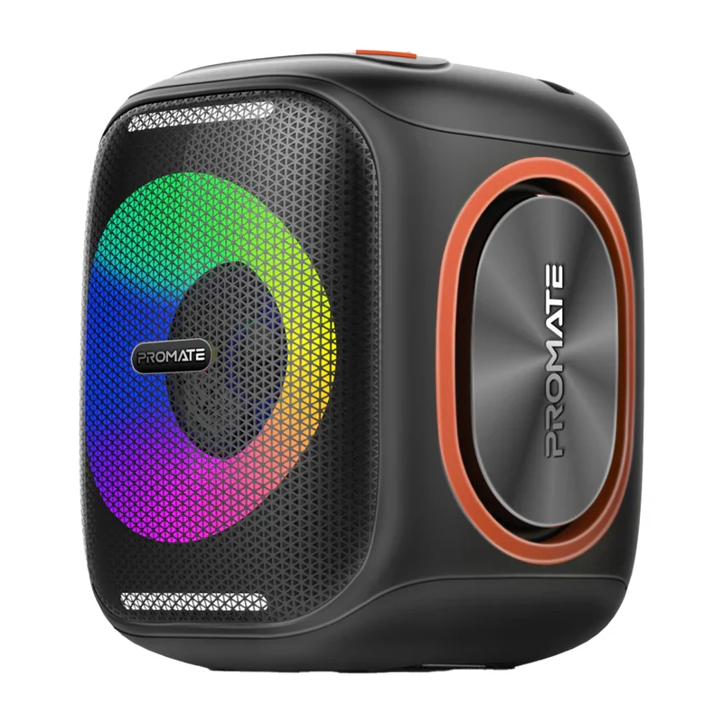 Promate Strike-40 True Wireless Speaker LumiSound HD 40W Stereo Sound HD with Dynamic RGB Light - Image 2