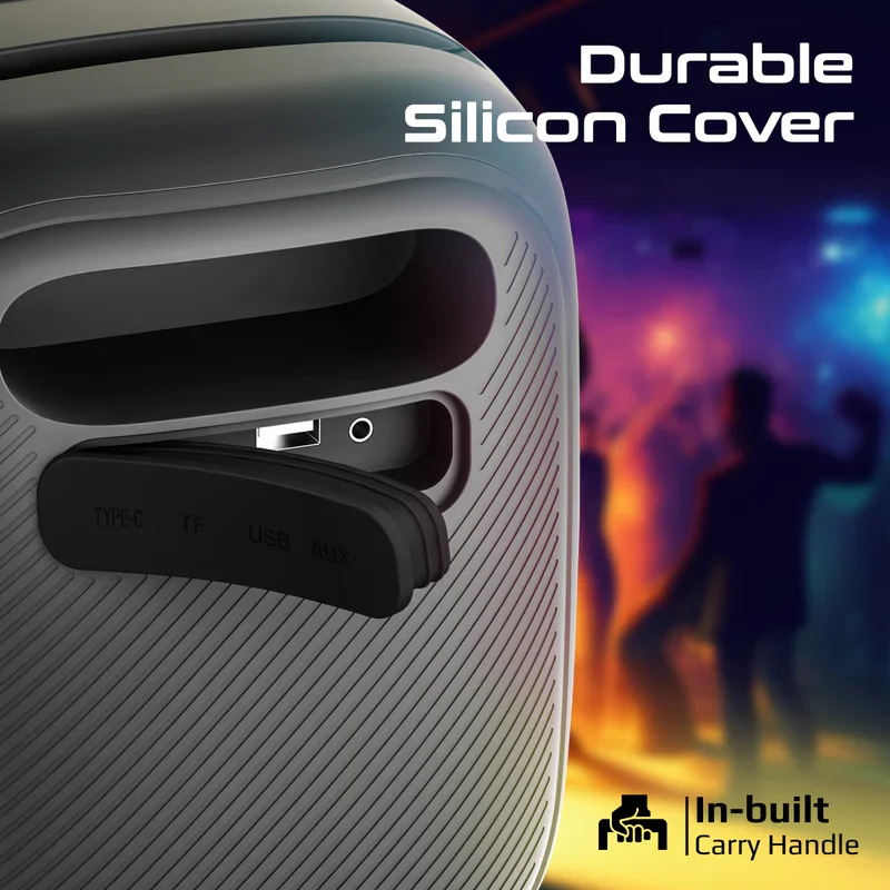 Promate Strike-40 True Wireless Speaker LumiSound HD 40W Stereo Sound HD with Dynamic RGB Light - Image 9