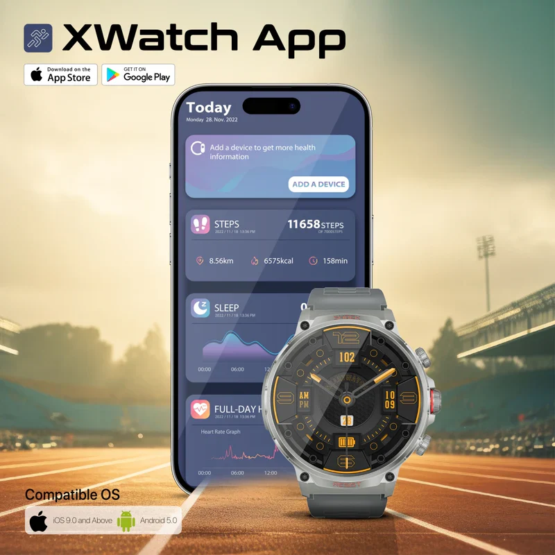Promate Tough-Built Fitness Tracker Smart watch with BT Calling - Silver - Image 5