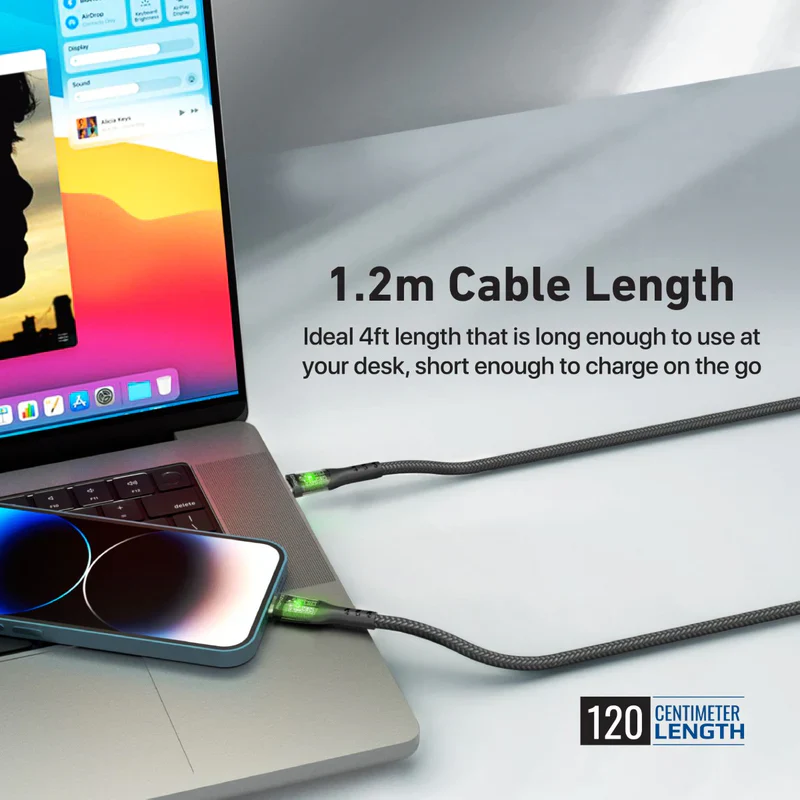 Promate TransLine-Ci USB-C to Lightning Cable 1.2m Ultra-Fast 27W Power Delivery Cable - Image 4