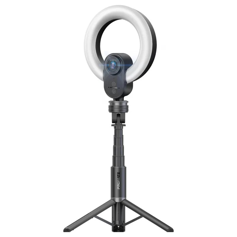 Promate VistaCam 2K Ultra-HD Webcam with Built-in Mic & Ring Light and detachable Tripod - Image 2