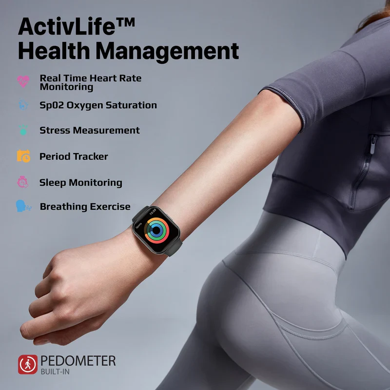 Promate XWATCH-TF2 2.0" ActivLife Smart watch with BT Calling - Blue - Image 3