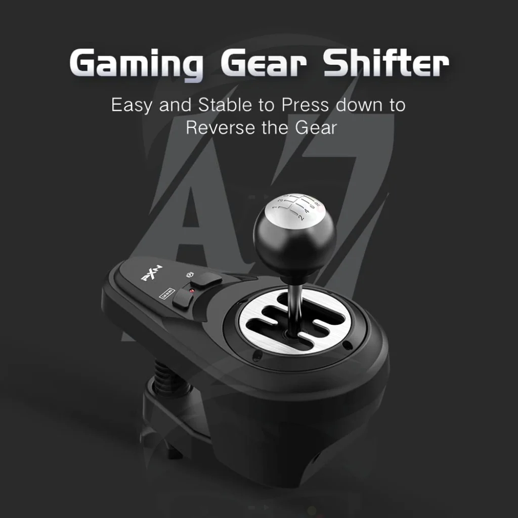 PXN Steering Wheel ( V10 / A7 / A3 ) Race Steering Wheel with 3-Pedals and Shifter Bundle - Image 5