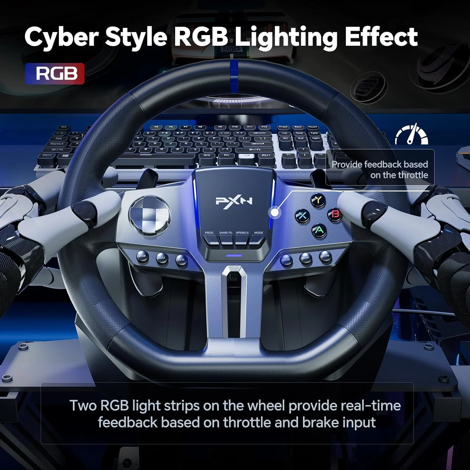 PXN V9 Gen2 Racing Steering Wheel - Image 2