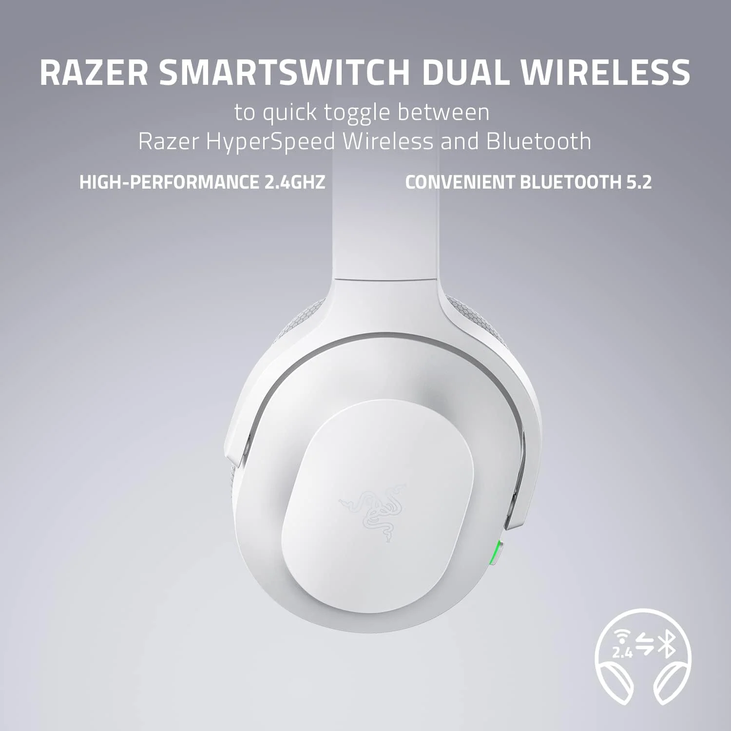 Razer Barracuda Wireless & BT Multi-Platform Gaming Headset - White - Image 7