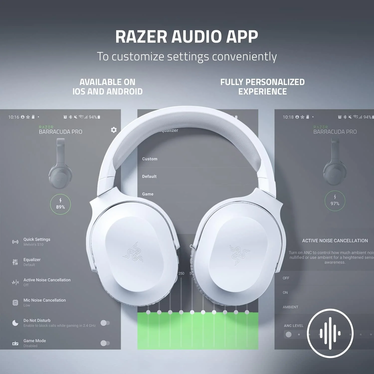 Razer Barracuda X 7.1 Chroma Lightweight RGB Wireless Gaming Headset - White - Image 2