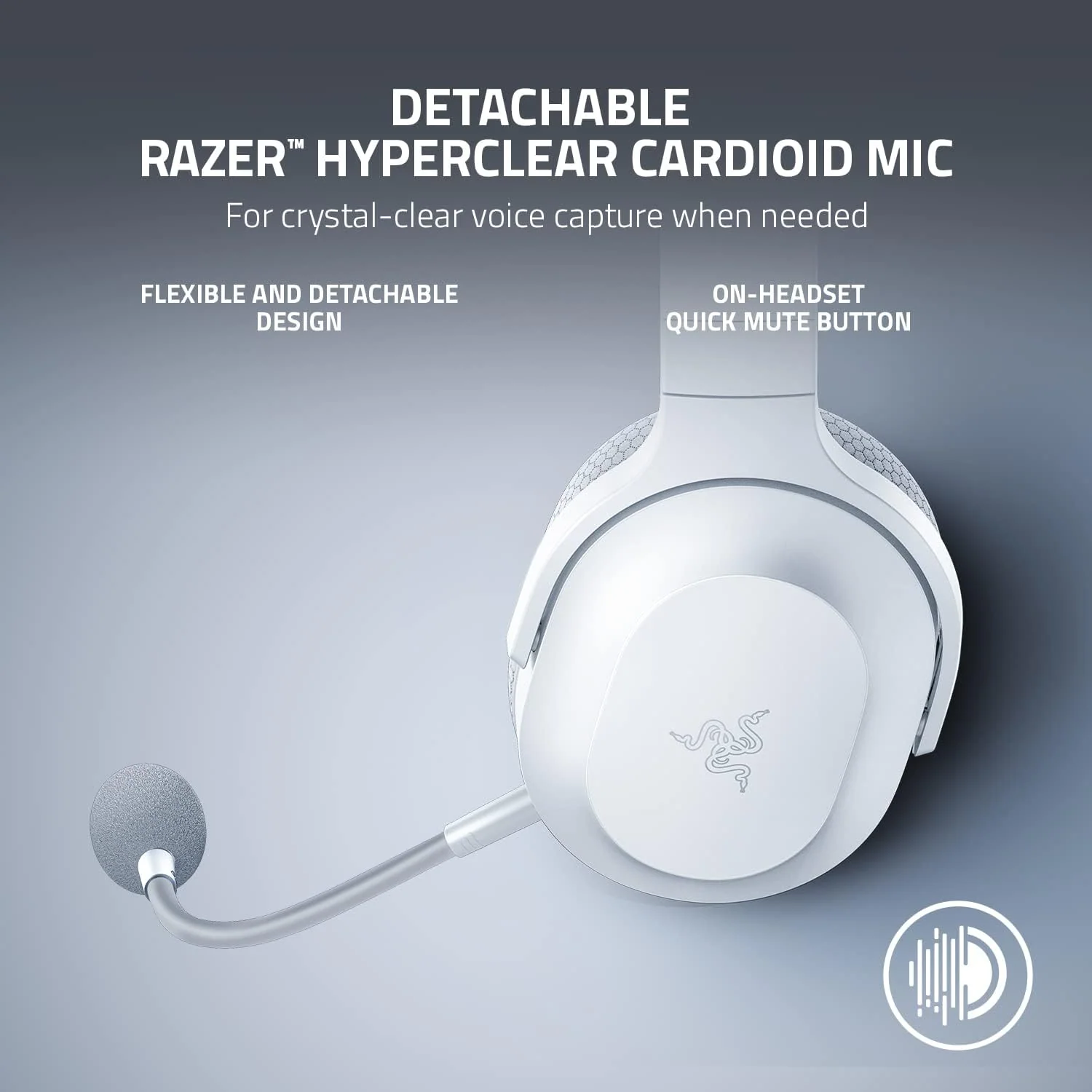 Razer Barracuda X 7.1 Chroma Lightweight RGB Wireless Gaming Headset - White - Image 3