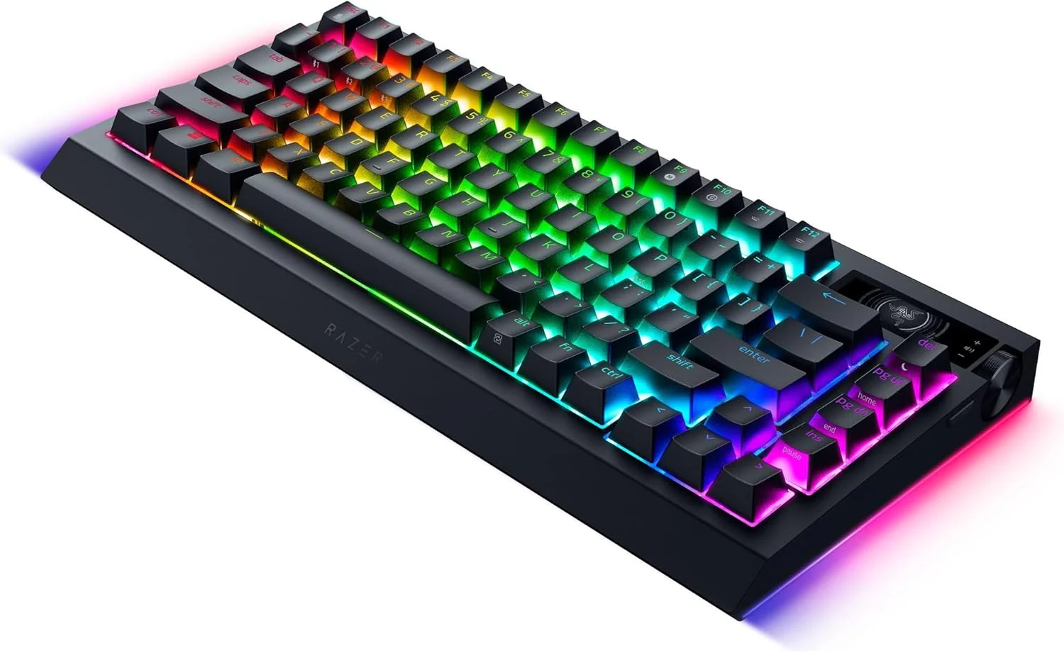 Razer BlackWidow V4 PRO 75% Mechanical Gaming Keyboard Orange Tactile - Black - Image 3