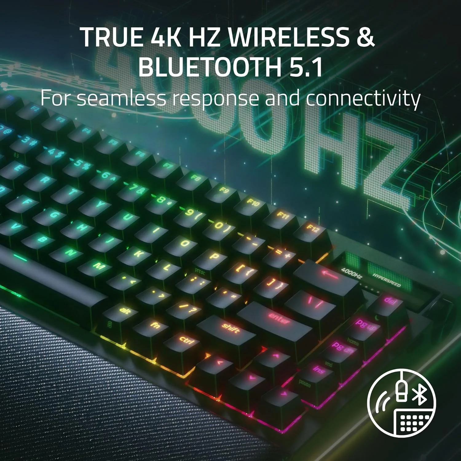 Razer BlackWidow V4 PRO 75% Mechanical Gaming Keyboard Orange Tactile - Black - Image 5