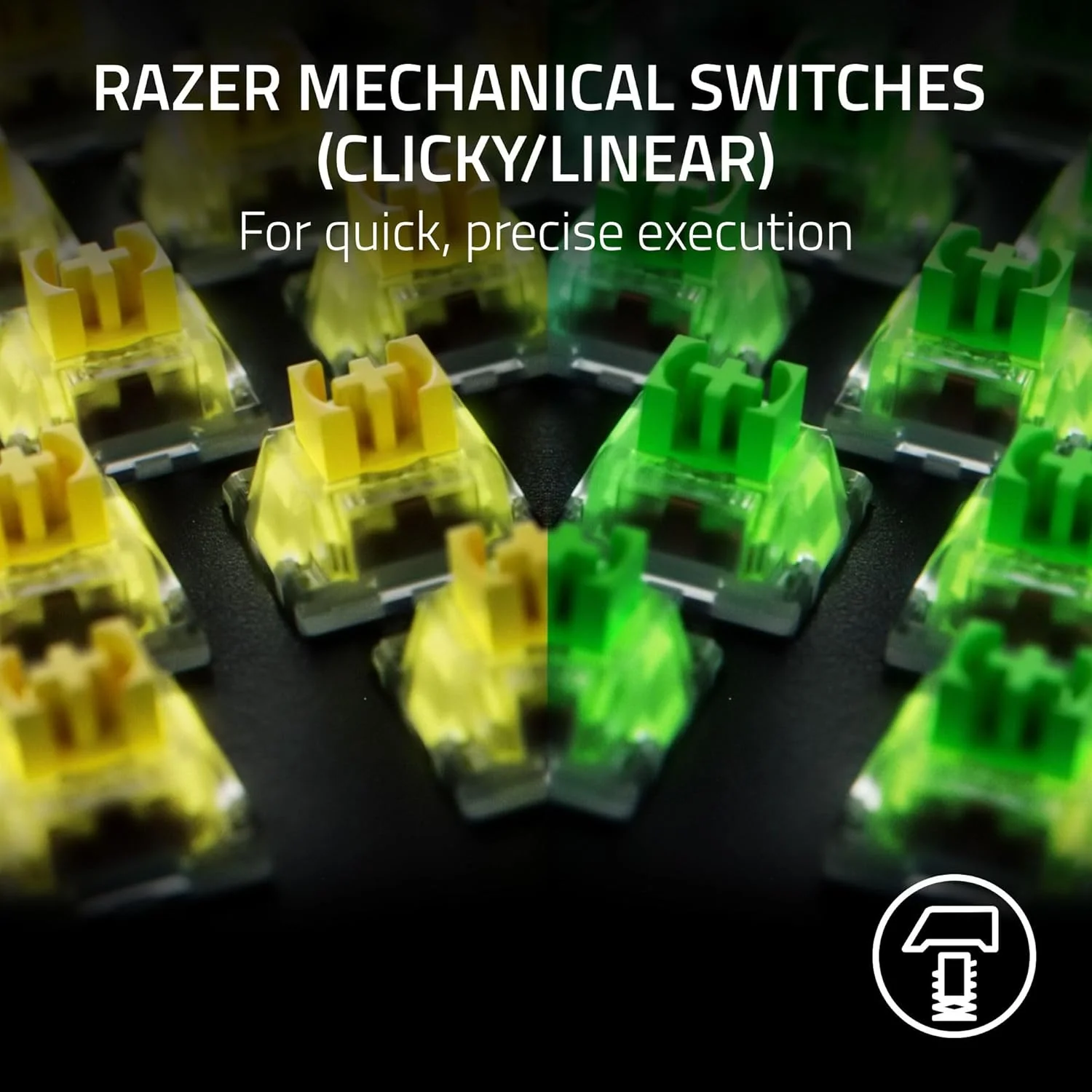 Razer BlackWidow V4 X Tactile & Clicky 6 Macro Keys Doubleshot ABS Keycaps Media Controls Sound Dampening & Stabilizers AR/EN Layout - Green Switch - Image 7