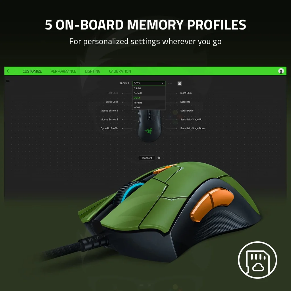 Razer DeathAdder V2 Wired Gaming Mouse - Halo Edition - Image 3