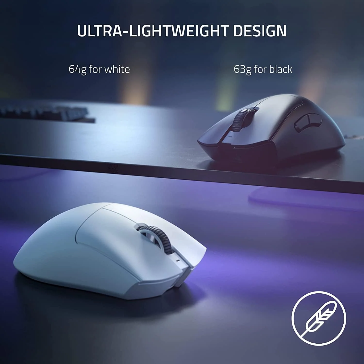 Razer DeathAdder V3 Pro HyperSpeed Wireless 63g Lightweight Focus Pro 30K Optical Sensor Switches Gen-3 - Black - Image 4
