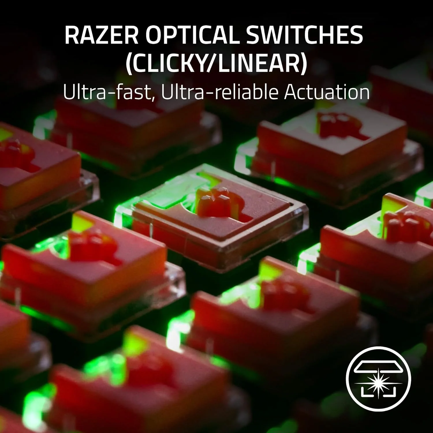 Razer DeathStalker V2 Pro TKL Wireless & Bluetooth Low-Profile Optical Switches HyperSpeed 50 Hr Ultra-Durable Coated Keycaps - Linear Red - Image 2
