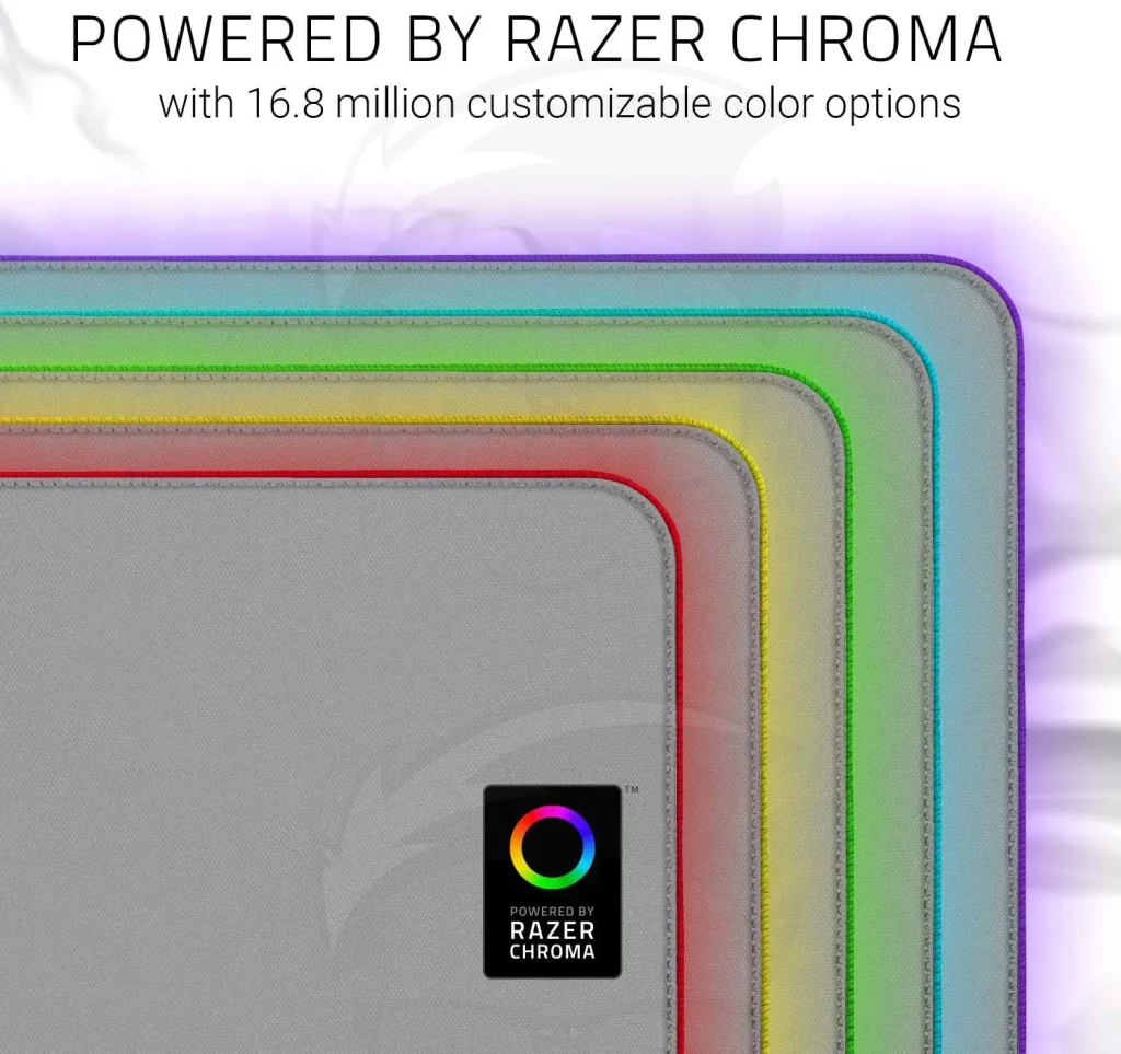 Razer  Goliathus Extended Chroma Soft Gaming Mouse Mat with Chroma, MOUSE PAD Mercury White - Image 2