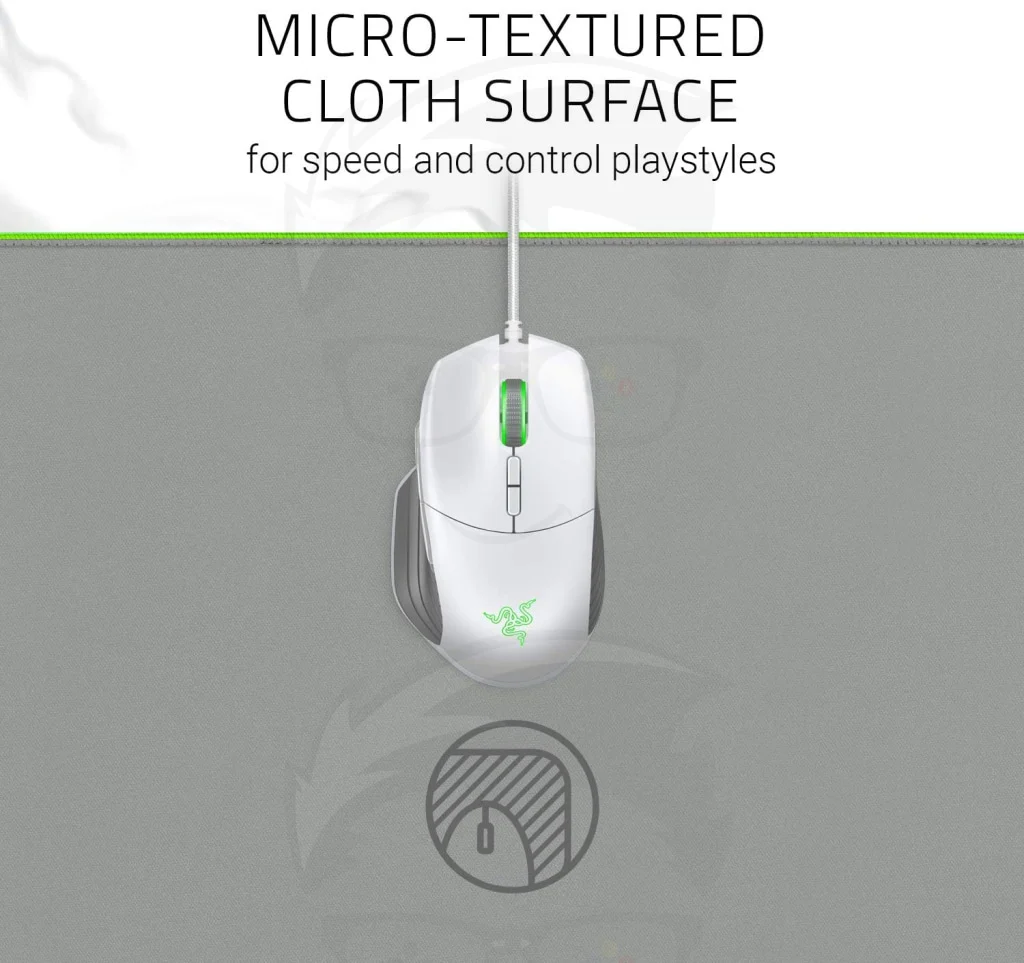 Razer  Goliathus Extended Chroma Soft Gaming Mouse Mat with Chroma, MOUSE PAD Mercury White - Image 3