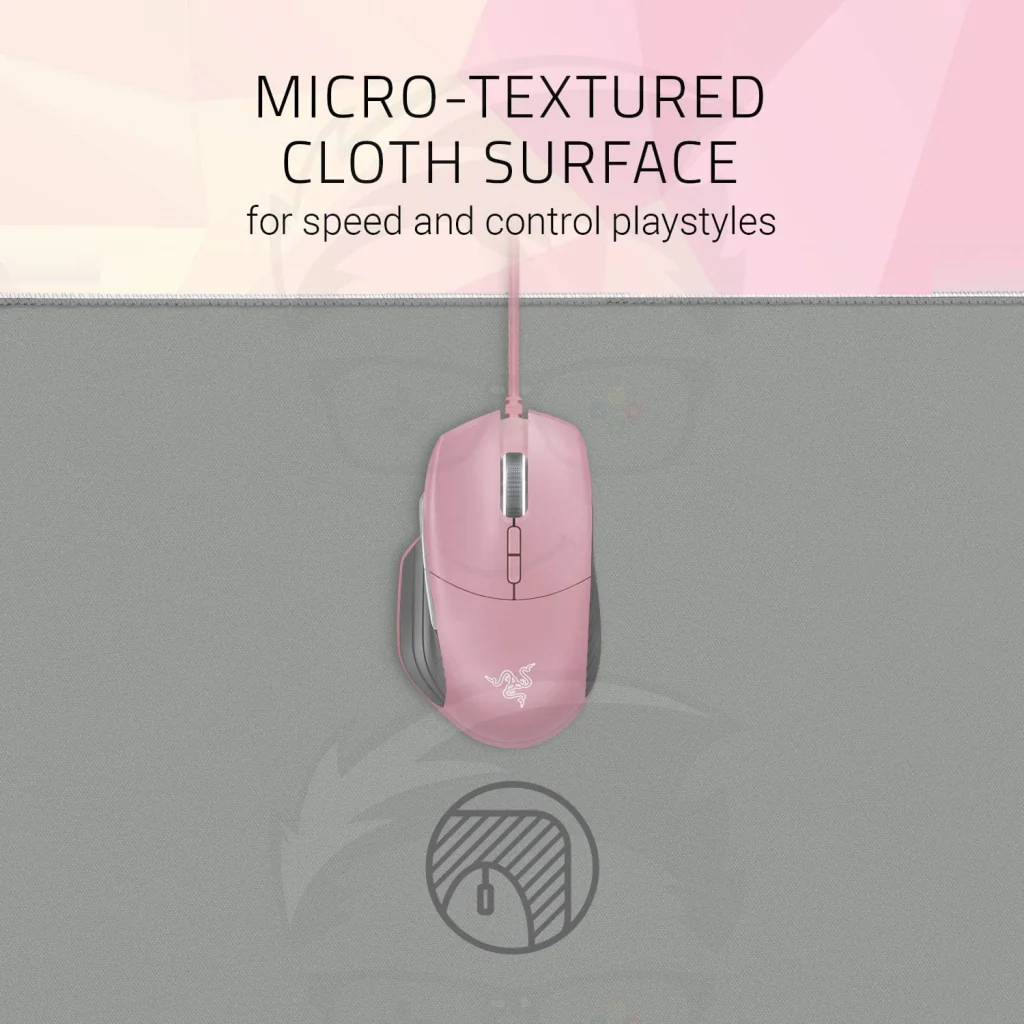 Razer Goliathus Extended Mouse Pad: Chroma RGB Lighting - Quartz Pink - Image 3