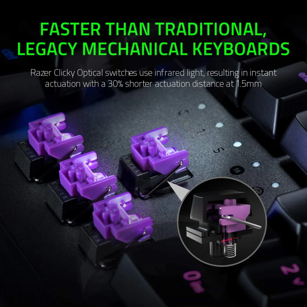 Razer Huntsman Elite Chroma RGB Lighting - Linear Optical Switches - Image 3