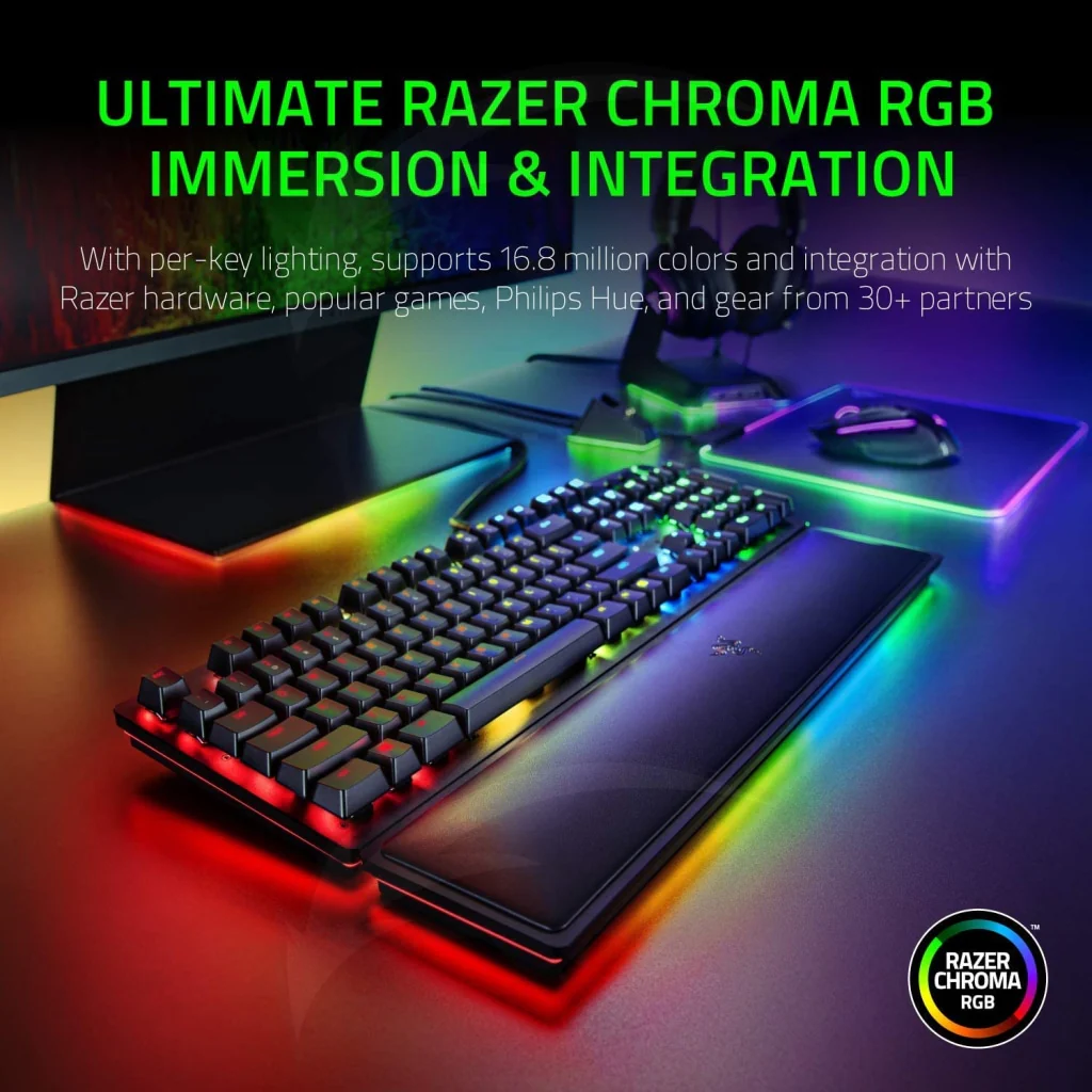 Razer Huntsman Elite Chroma RGB Lighting - Linear Optical Switches - Image 4