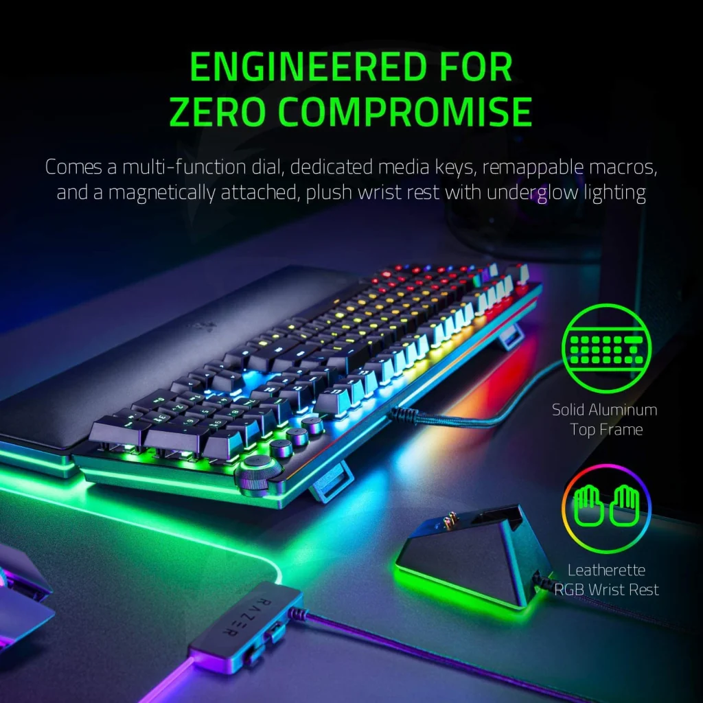 Razer Huntsman Elite Chroma RGB Lighting - Linear Optical Switches - Image 5