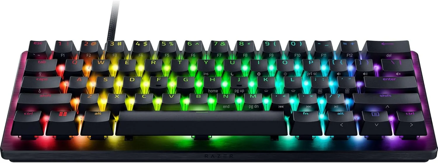 Razer Huntsman V3 Pro Mini 60% Esports Analog Optical Switches Rapid Trigger & Adjustable Actuation Onboard Adjustments Dual-Purpose Mod Keys PBT Keycaps - Black - Image 2