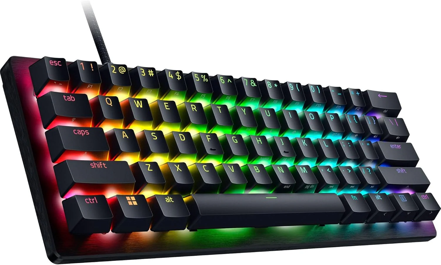Razer Huntsman V3 Pro Mini 60% Esports Analog Optical Switches Rapid Trigger & Adjustable Actuation Onboard Adjustments Dual-Purpose Mod Keys PBT Keycaps - Black - Image 3