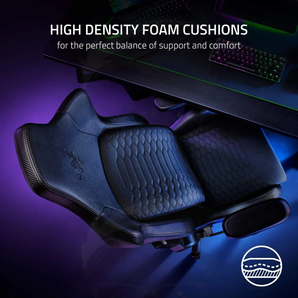 Razer Iskur - Black Gaming Chair with Built-in Lumbar Support - Image 4