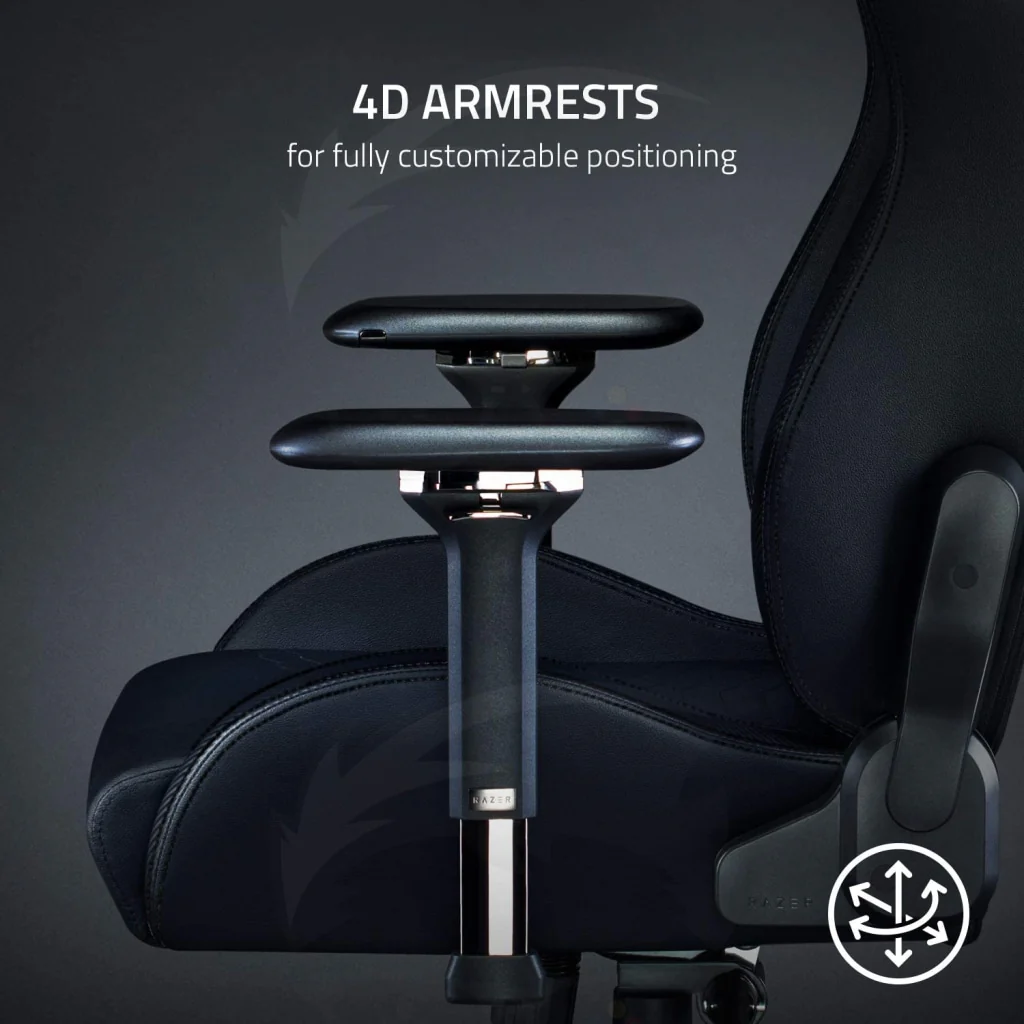 Razer Iskur - Black Gaming Chair with Built-in Lumbar Support - Image 5