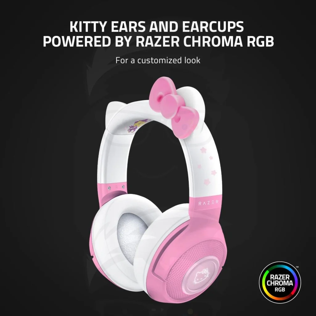 Razer Kraken BT Hello Kitty & Friends Edition Bluetoothe Chroma RGB - Quartz Pink - Image 3