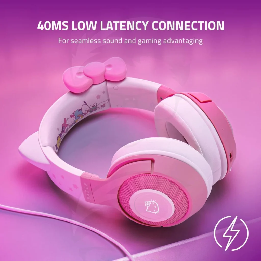 Razer Kraken BT Hello Kitty & Friends Edition Bluetoothe Chroma RGB - Quartz Pink - Image 4
