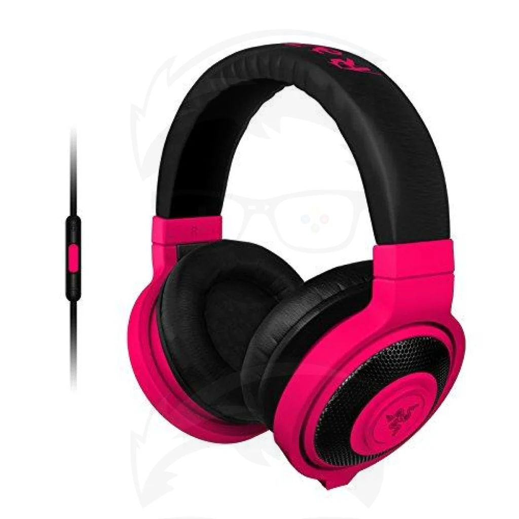 Razer Kraken Wired Gaming Headset - Neon Red - Image 4
