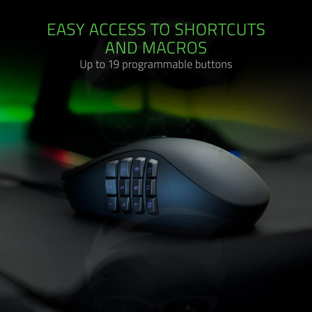 Razer Naga X Ergonomic MMO Gaming Mouse - Black - Image 4