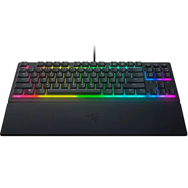Razer Ornata V3 TKL Low-Profile Keys Mecha-Membrane SwitchesUV-Coated Keycaps Backlit Media Keys 8-Zone RGB Lighting Spill-Resistant w/ Wrist Wrest - Image 4