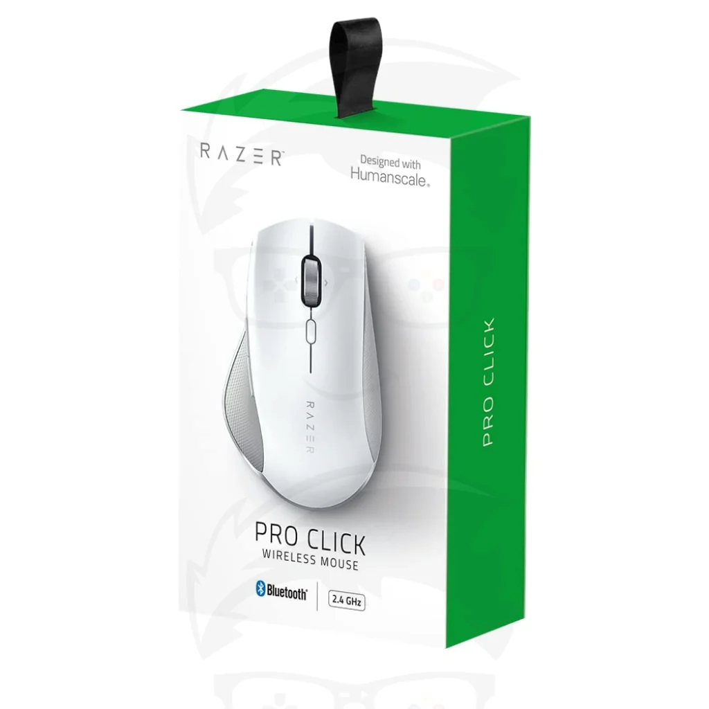 Razer Pro Click High-Precision Ergonomic Wireless Mouse - White - Image 2