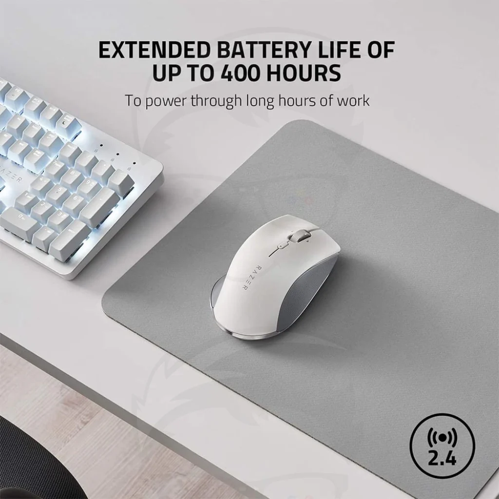 Razer Pro Click High-Precision Ergonomic Wireless Mouse - White - Image 6