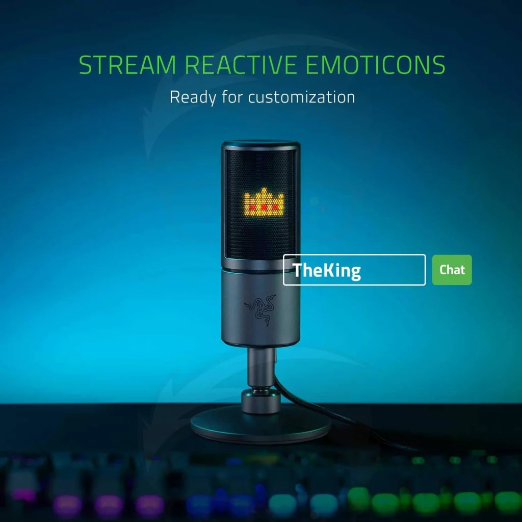 Razer Seiren Emote Streaming Condenser Mic with Emoticon Display - Image 3