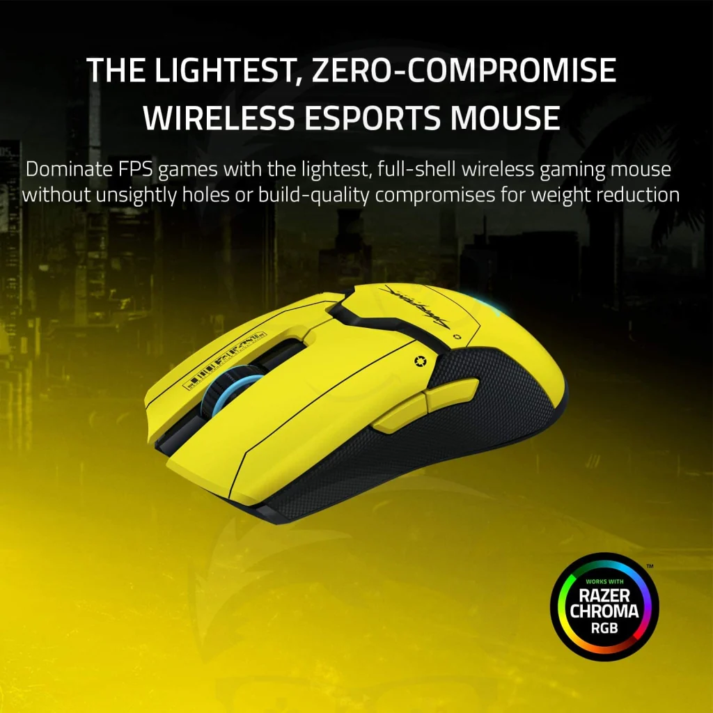 Razer Viper Ultimate Gaming Mouse HyperSpeed Wireless with Charging Dock - Cyberpunk 2077 Edition - Image 2