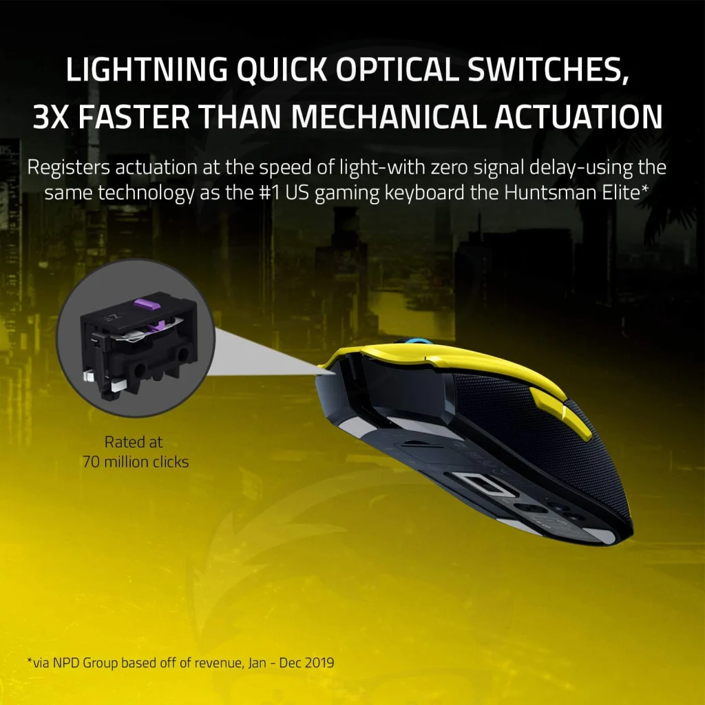 Razer Viper Ultimate Gaming Mouse HyperSpeed Wireless with Charging Dock - Cyberpunk 2077 Edition - Image 3