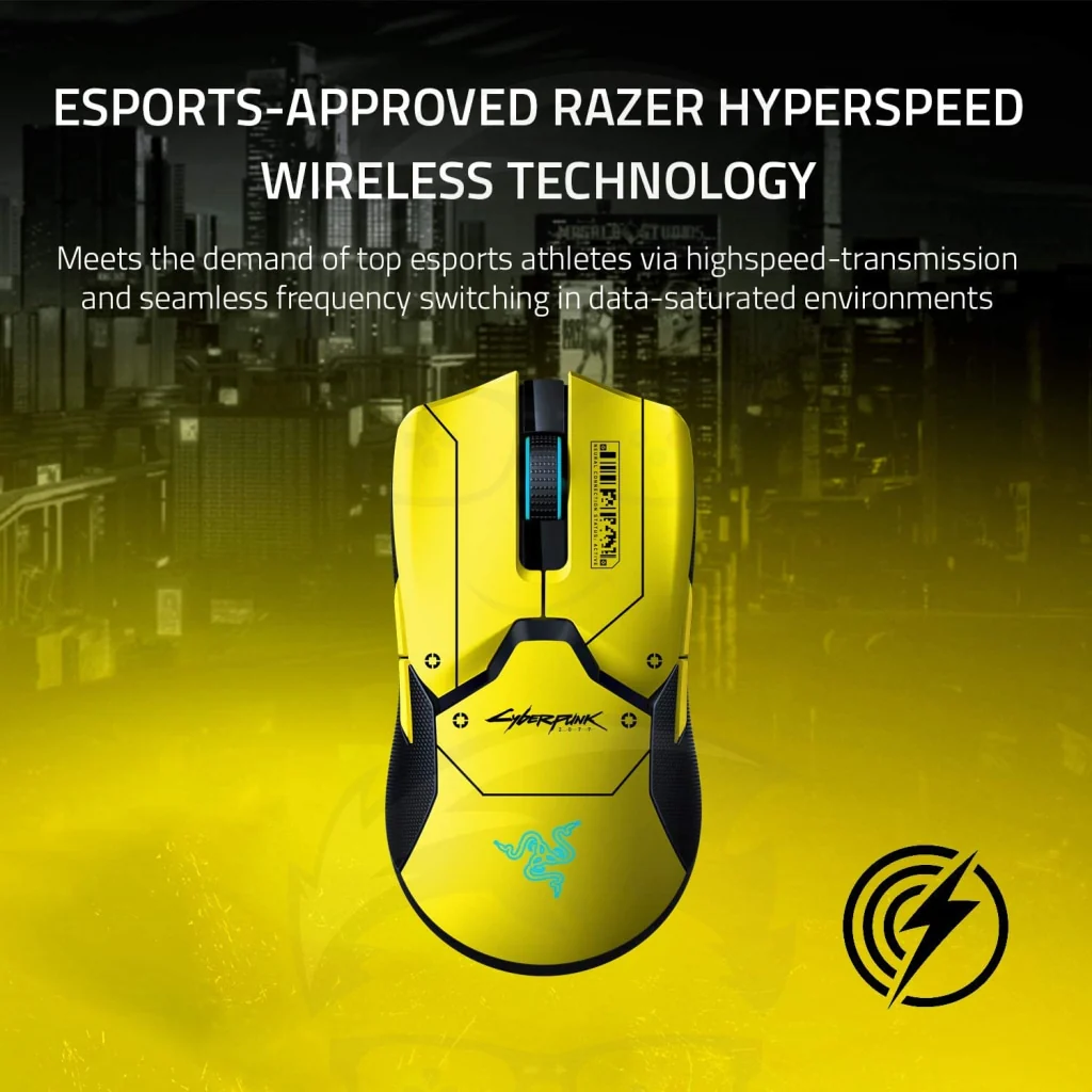 Razer Viper Ultimate Gaming Mouse HyperSpeed Wireless with Charging Dock - Cyberpunk 2077 Edition - Image 4