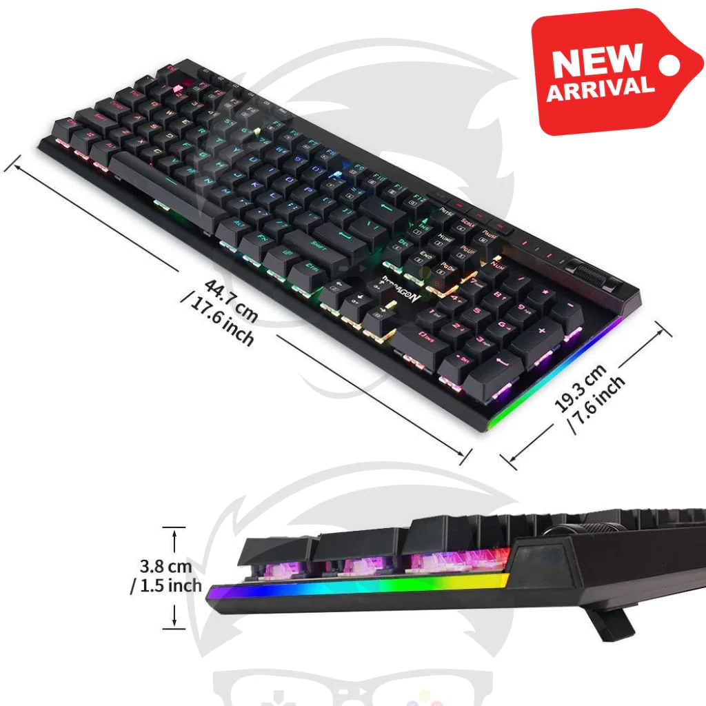 Redragon VATA RGB LED Backlit Mechanical Gaming Keyboard - Image 3