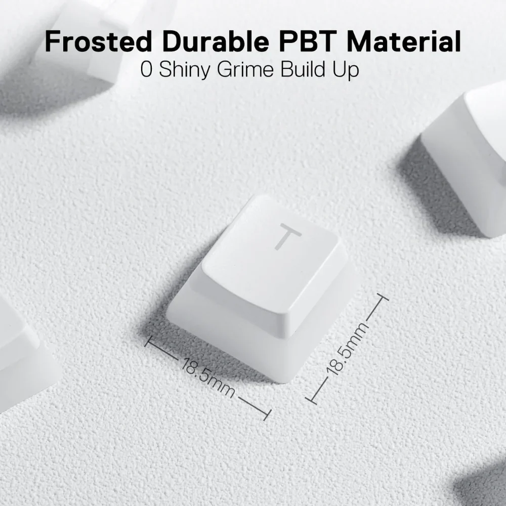 Redragon A130 White PBT Double Shot Keycap Set - Image 3