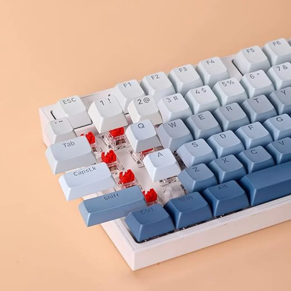 Redragon A134 Gradient Color Ombre Blue KeyCaps, 104 Keys - Image 2