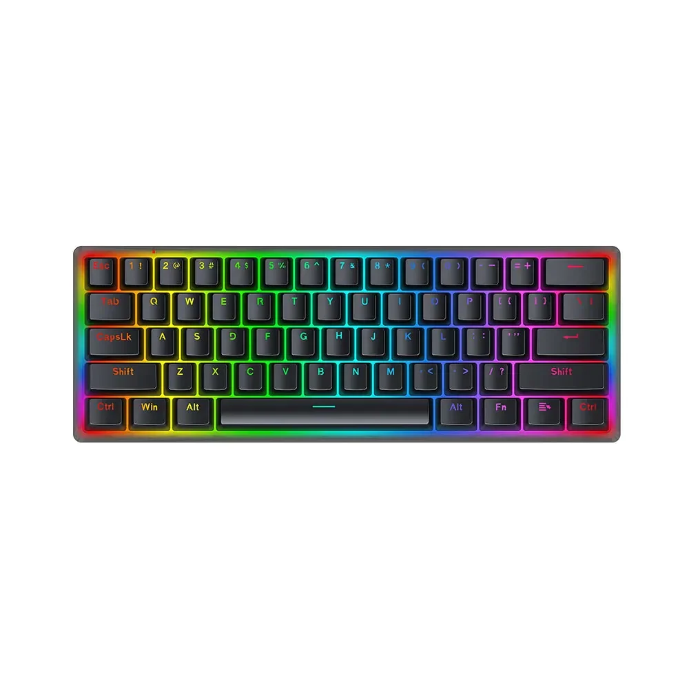 Redragon AKALI K642 Wired 60% Mechanical RGB Keyboard - Black