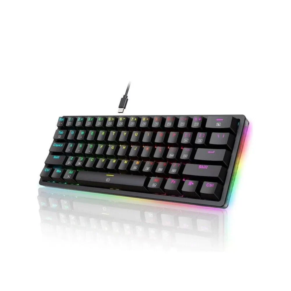 Redragon AKALI K642 Wired 60% Mechanical RGB Keyboard - Black - Image 4