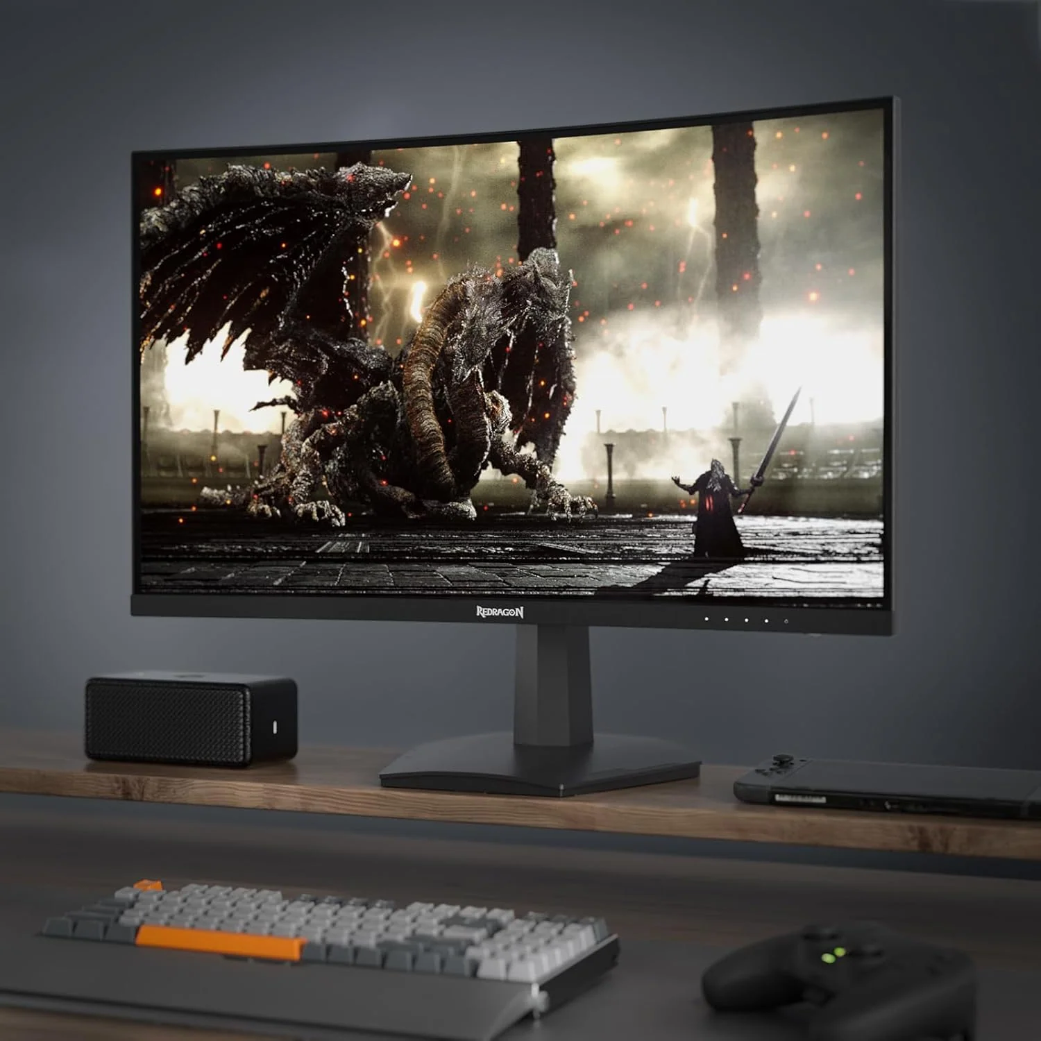 Redragon Coral 27" 165HZ QHD 2K (2560X1440) VA Frameless, 1ms Curved Gaming Monitor - Image 2