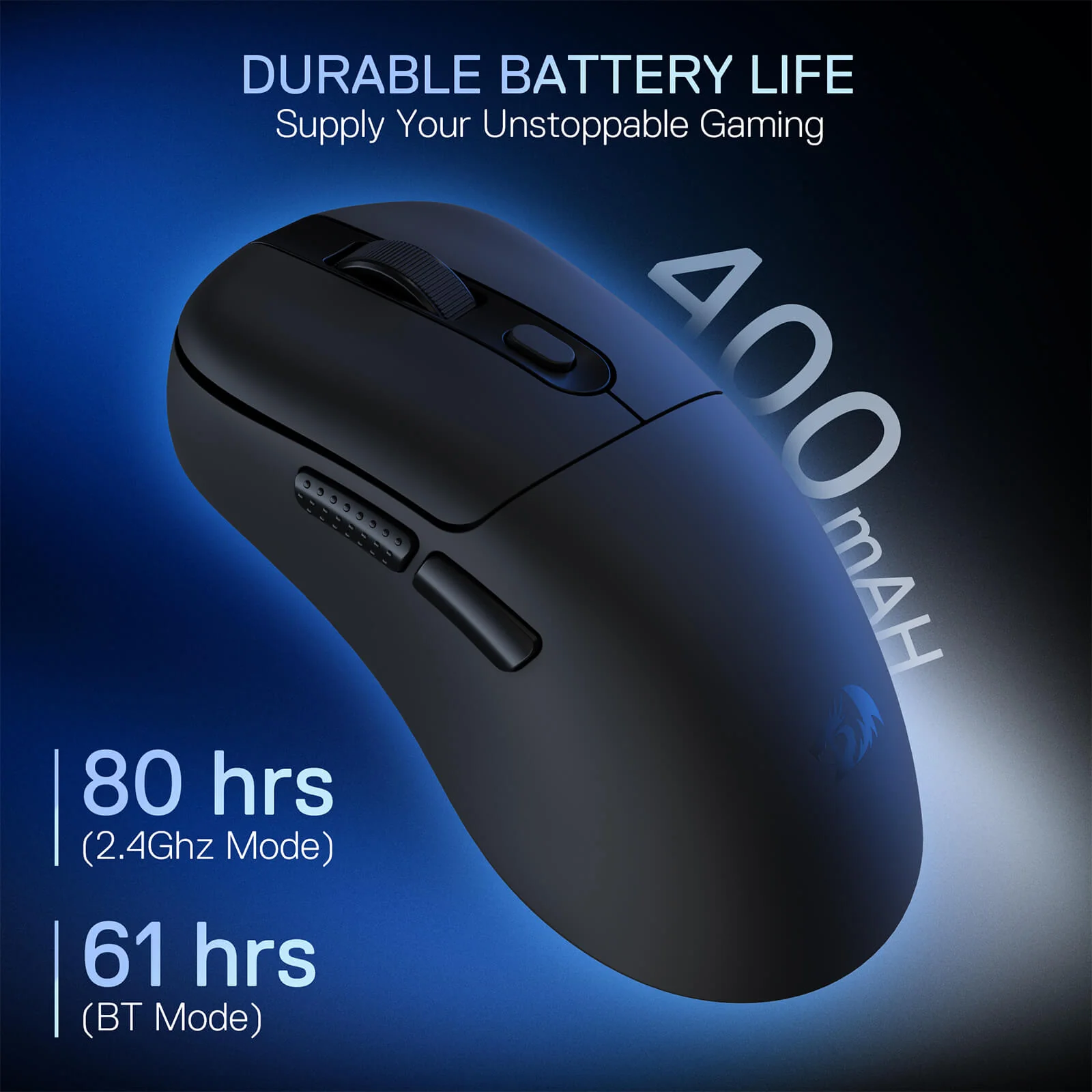 REDRAGON EBONY STANDARD M998-STD-1K 24000 DPI WIRELESS BLACK GAMING MOUSE - Image 13