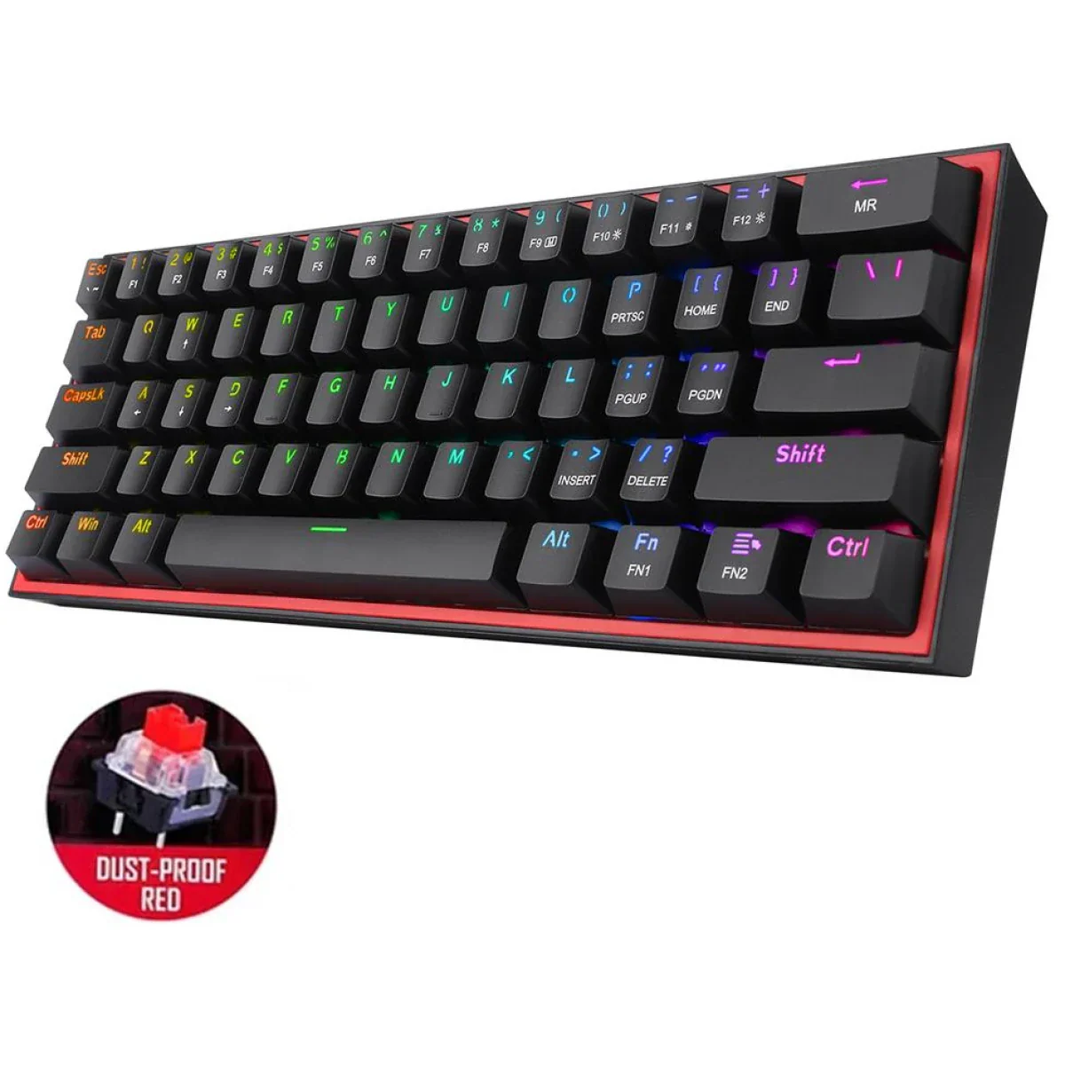 REDRAGON Fizz RGB K617-RGB Black GAMING KEYBOARD - Image 2