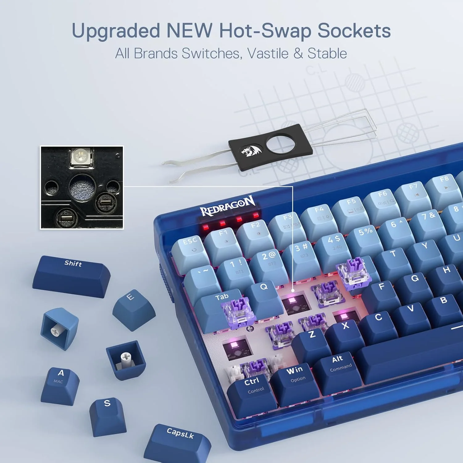 Redragon Garen Pro K656WGB-RGB-PRO Wireless Gaming Keyboard - Image 4