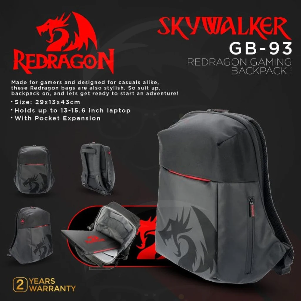 Redragon GB-93 SKYWALKER Travel Laptop Backpack - Image 6