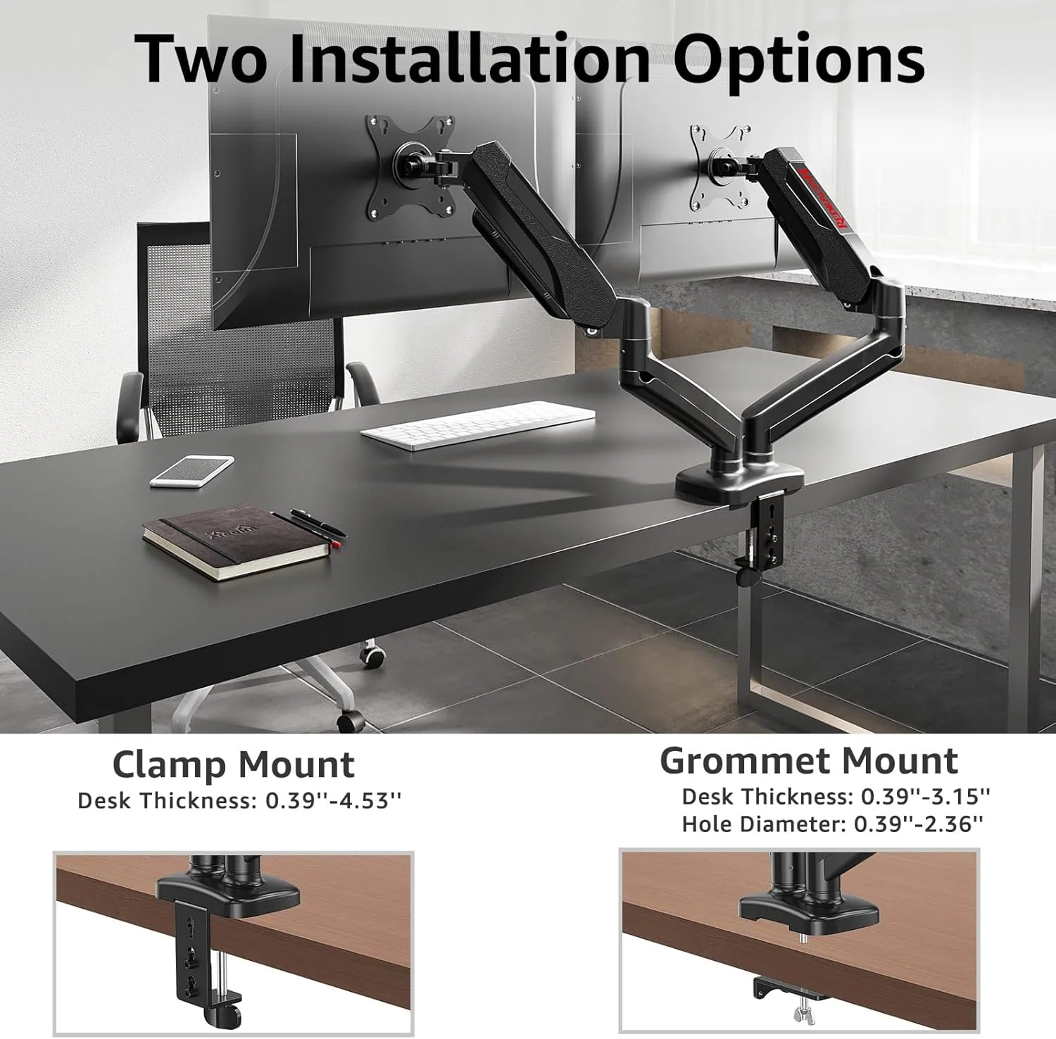 Redragon GMK915 IVORY Dual Monitor Mount - Image 4