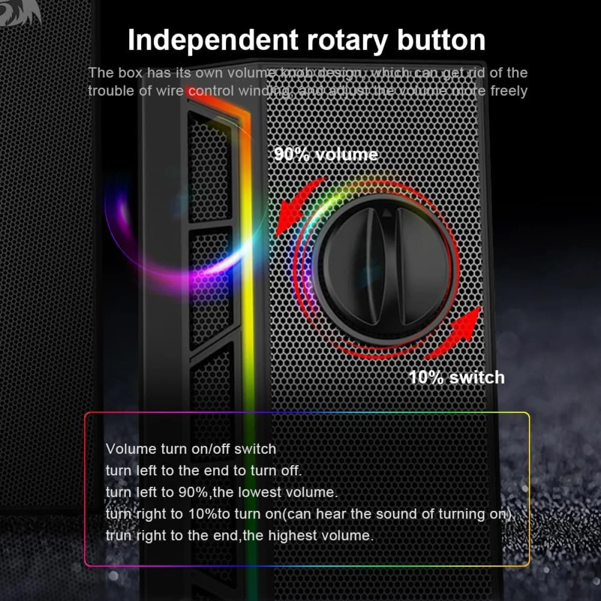 Redragon GS580 Calliope RGB Desktop PC Speakers - Image 5